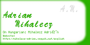 adrian mihalecz business card